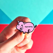 Load image into Gallery viewer, HIPPOmobility enamel pin - hyper mobility - EDS - chronic illness pin badge - Invisible Illness Club - Innabox
