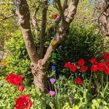 Load image into Gallery viewer, Rainbow Origami Heart Garland - Paper decorations - Origami Blooms