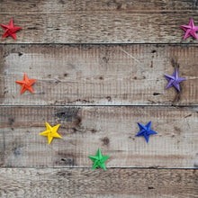 Load image into Gallery viewer, Rainbow Origami Star Garland - Paper decorations - Origami Blooms