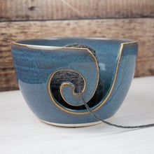 Load image into Gallery viewer, Yarn Bowl - Denim Blue - Thrown In Stone