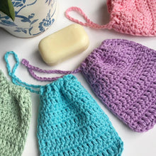 Load image into Gallery viewer, Soap bags - vegan friendly crochet bags - Various Colours - Robins and Rainbows