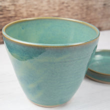 Load image into Gallery viewer, Ceramic Plant Pot - Sea Mist Green - Thrown In Stone