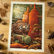 Load image into Gallery viewer, Can I Get You Any Sauces? - A3 print - Simon J Curd