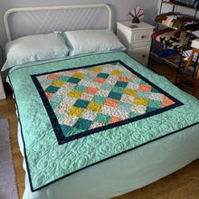 Load image into Gallery viewer, Patchwork Quilt - Throw - Baby Mat - Sofa Cuddle - Bed Topper - Indigo Plum Creations