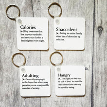 Load image into Gallery viewer, Dictionary Definition Keyrings - Sarcastic gifts, lots of sayings! - The Crafty Little Fox