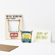 Load image into Gallery viewer, 30th Birthday - Wooden Pop Out Card and Decoration - card and gift in one - The Pop Out Card Company