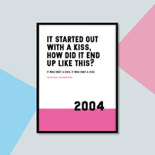 Load image into Gallery viewer, Song Lyrics Print - Mr Brightside - The Killers - JAM Artworks