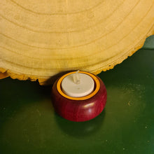 Load image into Gallery viewer, Tea Light Holder - Wood Turned Tea Light Holder - Purple Heart - What Wood Claire Do?