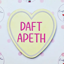 Load image into Gallery viewer, Yorkshire Sayings heart shaped coaster - Daft Apeth - The Crafty Little Fox