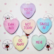 Load image into Gallery viewer, Heart shaped coaster - You'll Do - Disinterested Range - The Crafty Little Fox