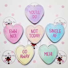 Load image into Gallery viewer, Heart shaped coaster - Eww No! - Disinterested Range - The Crafty Little Fox
