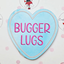 Load image into Gallery viewer, Yorkshire Sayings heart shaped coaster - Bugger Lugs - The Crafty Little Fox
