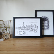 Load image into Gallery viewer, Leeds Skyline Art Print - A4 size - Christopher Walster