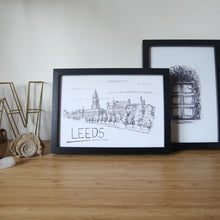 Load image into Gallery viewer, Leeds Skyline Art Print - A3 size - Christopher Walster
