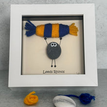 Load image into Gallery viewer, Leeds Rhinos Pebble Art Frame - Pebbled19 - Rugby Fans