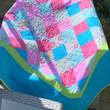 Load image into Gallery viewer, Patchwork Quilt - Throw - Baby Mat - Sofa Cuddle - Bed Topper - Indigo Plum Creations