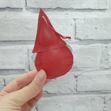 Load image into Gallery viewer, Festive Leather Gonk Christmas Tree Decoration - Red - Shadowcrafts