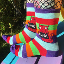 Load image into Gallery viewer, Sweary Cat Socks - Katie Abey - Cat lovers - sarcastic gifts