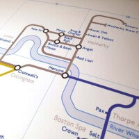 Load image into Gallery viewer, Order Around Leeds Pub Map Poster - London Underground style Poster - Christmas Gift - Leeds pubs