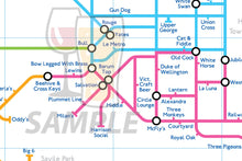 Load image into Gallery viewer, Order Around Pub Map Poster - Halifax Edition - London Underground style Poster - Pub Map
