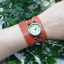 Load image into Gallery viewer, Leather Wrap Watch - Shadow Crafts - gift idea - recycled leather