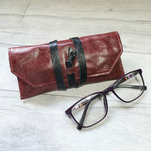 Load image into Gallery viewer, Leather Glasses case - Shadow Crafts - reusable gift idea