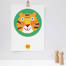 Load image into Gallery viewer, Wild Cats A4 Print - Lion, Tiger, Leopard - Emily Spikings