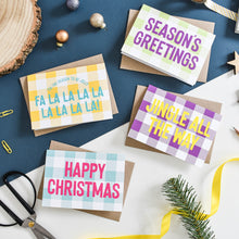 Load image into Gallery viewer, Multipack Christmas cards - 8 Bright and colourful cards - Purple Tree Designs
