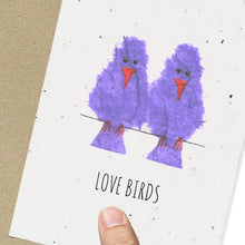 Load image into Gallery viewer, Wildflower Seed Plantable Greetings Card - Love Birds - Eco Friendly Cards