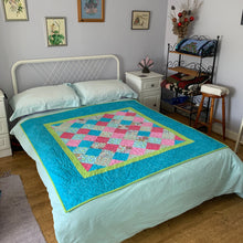 Load image into Gallery viewer, Patchwork Quilt - Throw - Baby Mat - Sofa Cuddle - Bed Topper - Indigo Plum Creations