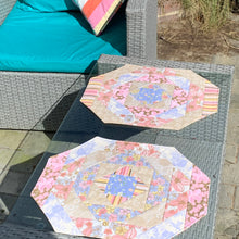 Load image into Gallery viewer, Placemats pink, blue and beige 1 - patchwork - tableware - Indigo Plum Creations