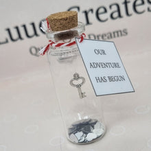 Load image into Gallery viewer, Our Adventure has begun - Bottle Keepsake - Luuce Creates