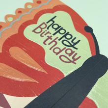 Load image into Gallery viewer, Butterfly Birthday Card - 3D pop up card - Raspberry Blossom