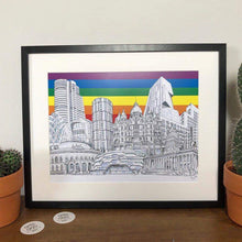 Load image into Gallery viewer, Leeds Landmarks Collage Illustration - A4 print - Art by Arjo - Leeds artwork