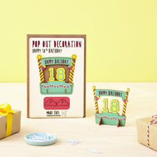 Load image into Gallery viewer, 18th Birthday - Wooden Pop Out Card and Decoration - card and gift in one - The Pop Out Card Company