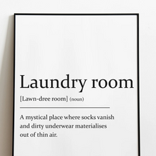 Load image into Gallery viewer, Sarcastic dictionary definition Print - Laundry Room - A4 Print - The Crafty Little Fox
