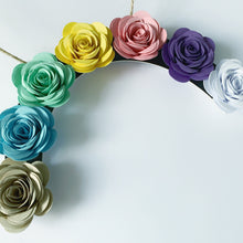 Load image into Gallery viewer, Unicorn Colours Paper Flower Hanging Arch - Turn the Page Design