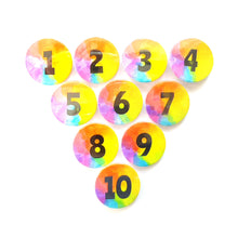 Load image into Gallery viewer, Age badges - Ages 1 to 100 - Rainbow button Badge - Life is Better in Colour