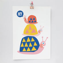 Load image into Gallery viewer, Animal Stack A4 Print - Ladybird, Hedgehog, Turtle, Snail - Emily Spikings
