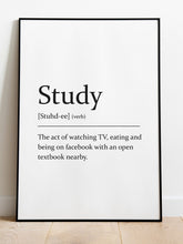Load image into Gallery viewer, Sarcastic dictionary definition Print - Study - A4 Print - The Crafty Little Fox