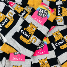 Load image into Gallery viewer, Sweary Cat Socks - Katie Abey - Cat lovers - sarcastic gifts
