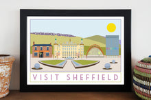 Load image into Gallery viewer, Sheffield travel inspired poster print - Sweetpea & Rascal - Yorkshire prints
