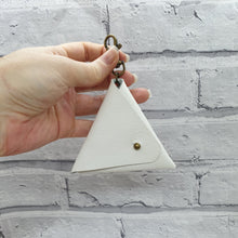 Load image into Gallery viewer, Leather Earphone Pouch/Coin Purse Keyring - Shadow Craft - Recycled Leather