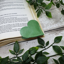 Load image into Gallery viewer, Leather Heart Bookmark - Shadow Crafts - Recycled Leather