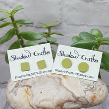 Load image into Gallery viewer, Leather Stud Earrings - Shadow Crafts