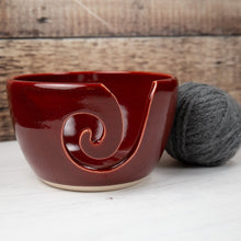 Load image into Gallery viewer, Yarn Bowl - Speckled Deep Red - Thrown In Stone
