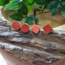 Load image into Gallery viewer, Leather Stud Earrings - Shadow Crafts