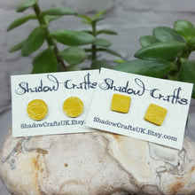 Load image into Gallery viewer, Leather Stud Earrings - Shadow Crafts