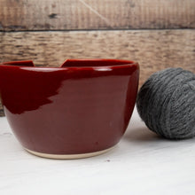 Load image into Gallery viewer, Yarn Bowl - Speckled Deep Red - Thrown In Stone