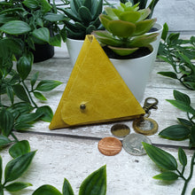 Load image into Gallery viewer, Leather Earphone Pouch/Coin Purse Keyring - Shadow Craft - Recycled Leather